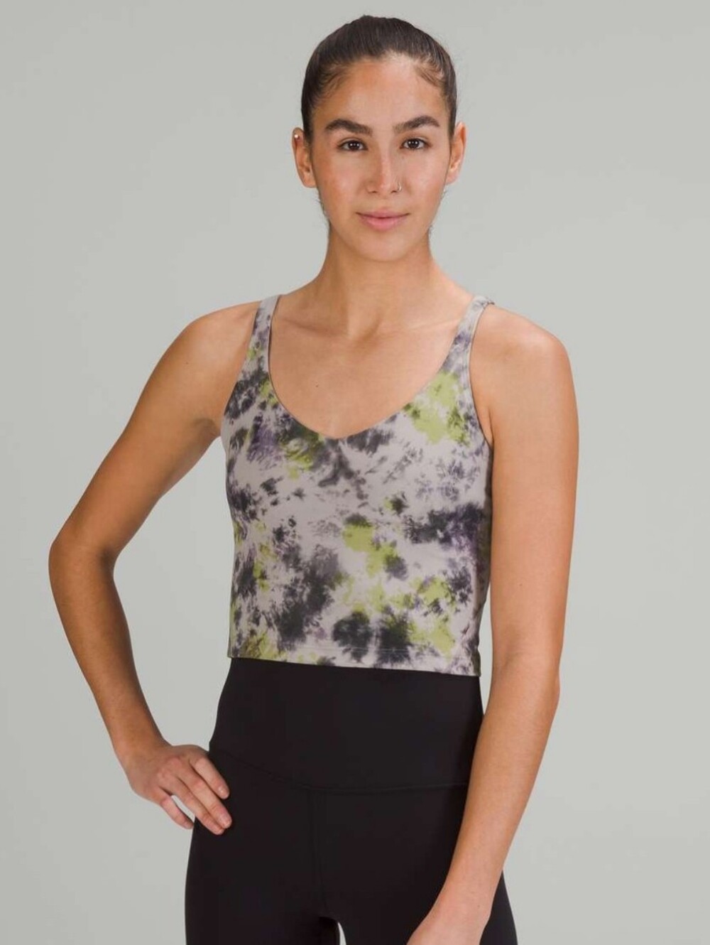 LULULEMON | Women's Purple/Yellow Align High-Neck Super Soft Cropped Tank Top